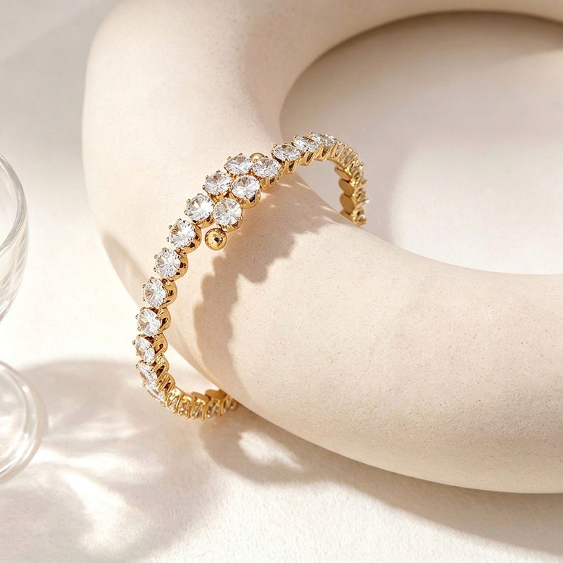 Spiral Crystal Bracelet