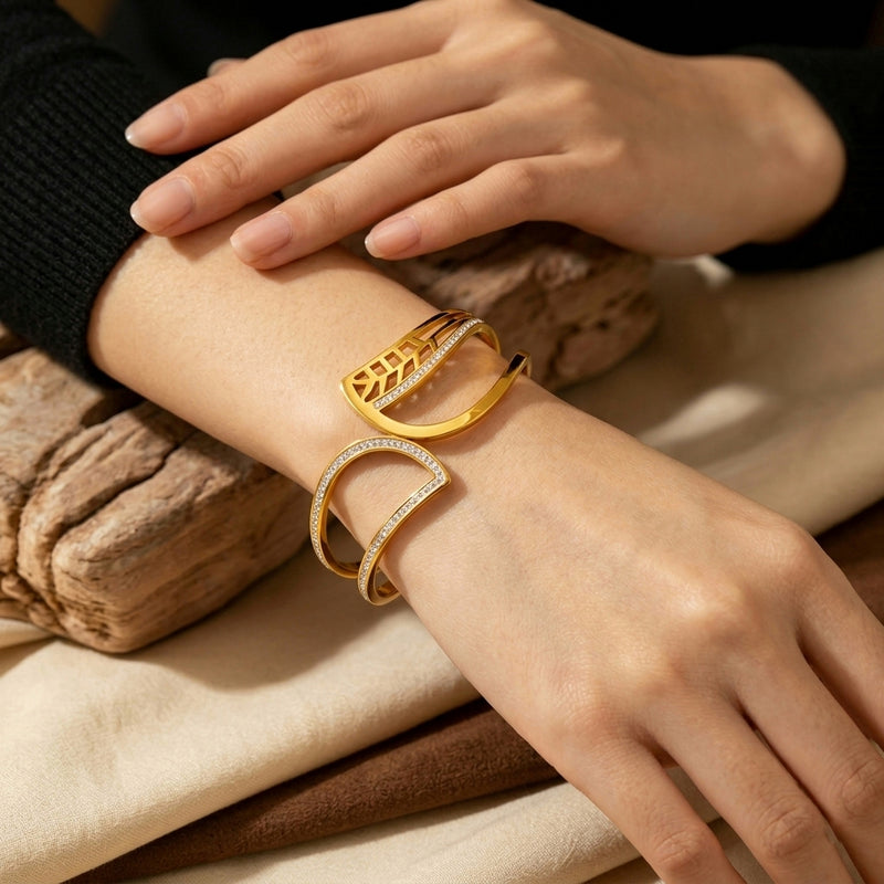 Studded Leaves Bracelet