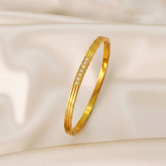 Grooved Diamond Bracelet