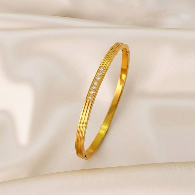 Grooved Diamond Bracelet