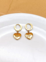 Heart Huggie Earrings