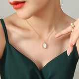 Moon Stone Pendant Necklace