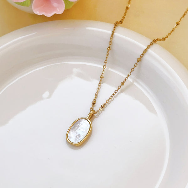 Moon Stone Pendant Necklace