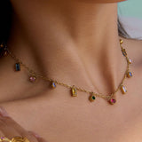 Multi Colour Charm Necklace