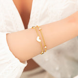Heart Charms Chain Bracelet
