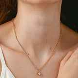Minimal Zircon Pendant Necklace