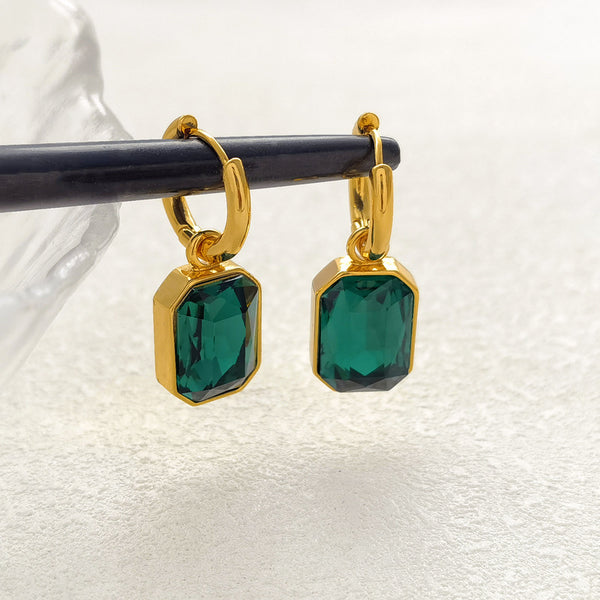 Emerald Green Hanging Earrings
