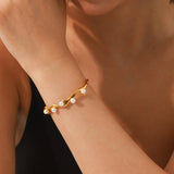 Wavy Pearl Cuff Bracelet