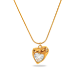 Molten Studded Heart Neclace
