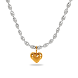 Multi Tone Heart Necklace