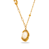 Oval Pearl Statement Necklace
