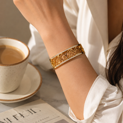 Majestic Studded Leaves Bracelet