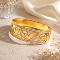 Majestic Studded Leaves Bracelet