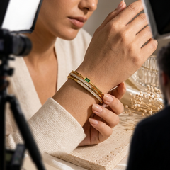 Emerald Cut Stone Bracelet