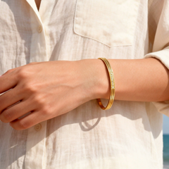Grooved Diamond Bracelet