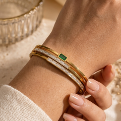 Emerald Cut Stone Bracelet