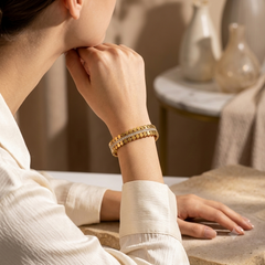 Cutwork Zircon Cuff Bracelet