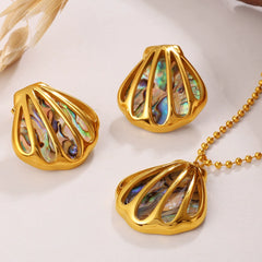 (SET) Sea Luxe Necklace & Earrings