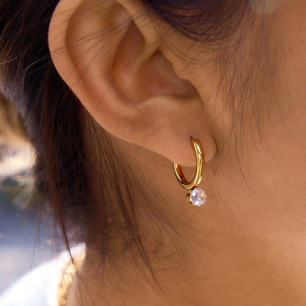 Soft Shine Huggie Earrings