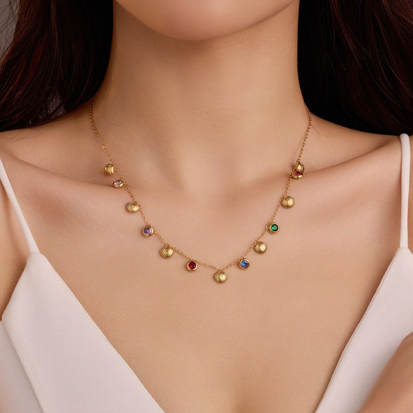 Multi Colour Sea Shell Necklace
