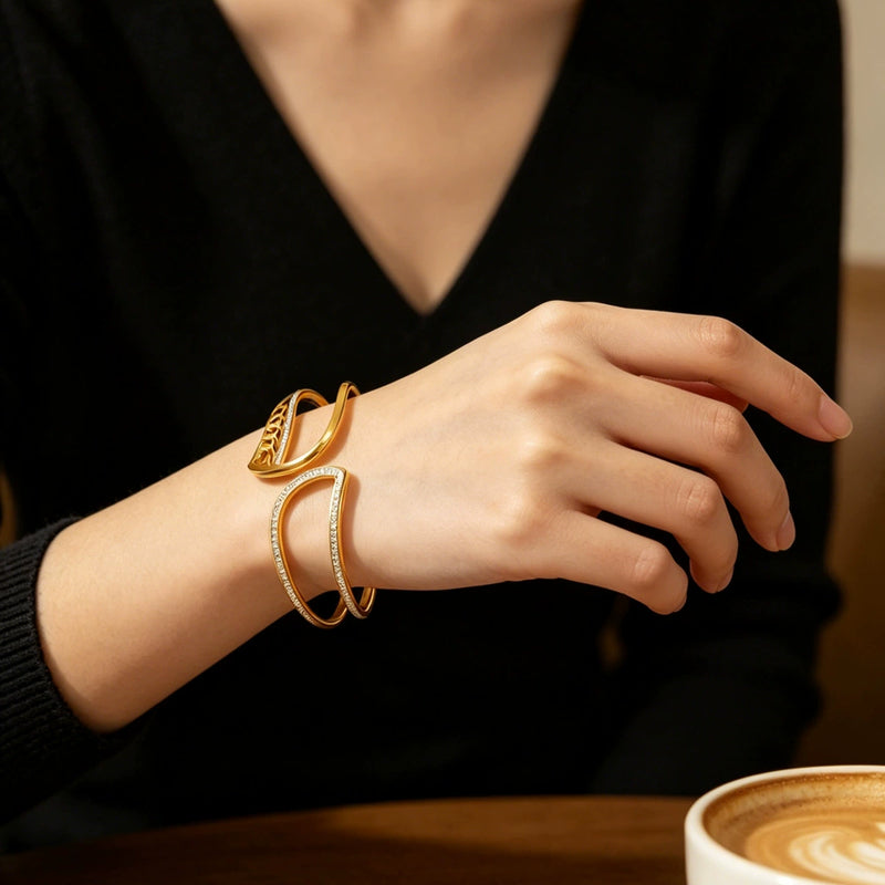 Studded Leaves Bracelet