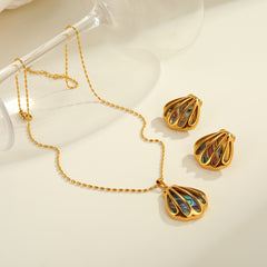 (SET) Sea Luxe Necklace & Earrings