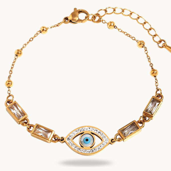 Evil Eye CZ Chain Bracelet