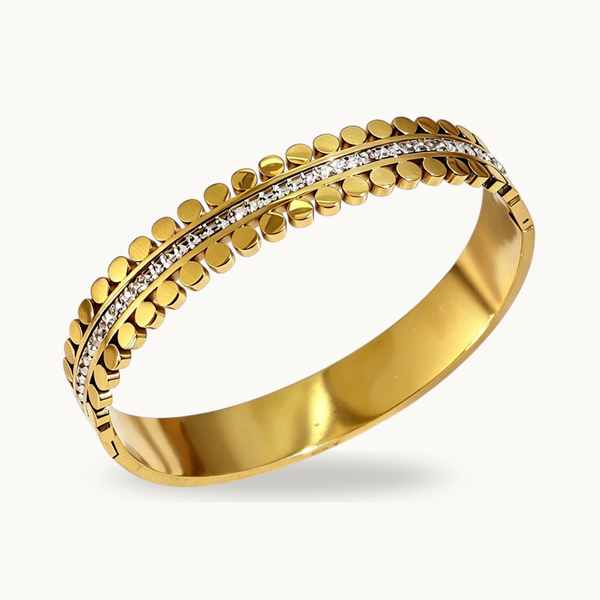 Cutwork Zircon Cuff Bracelet
