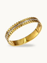Cutwork Zircon Cuff Bracelet