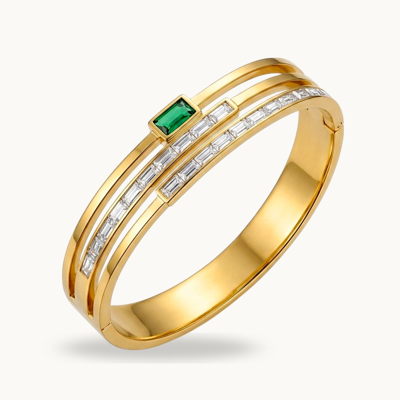 Emerald Cut Stone Bracelet